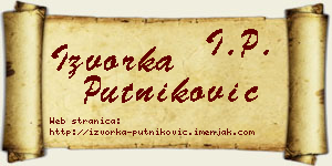 Izvorka Putniković vizit kartica